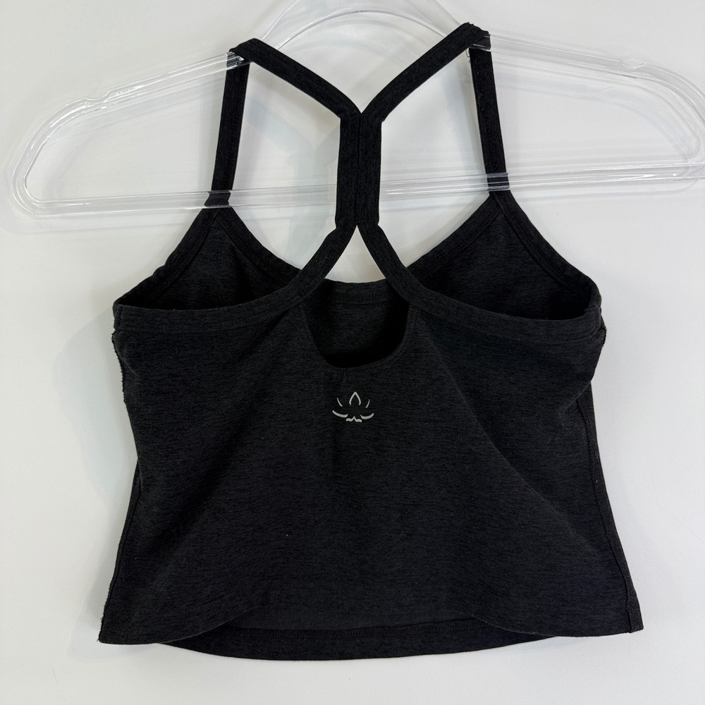 Beyond Yoga Spacedye Slim Racerback Cropped Tank Women S Black Keyhole Bra 13063